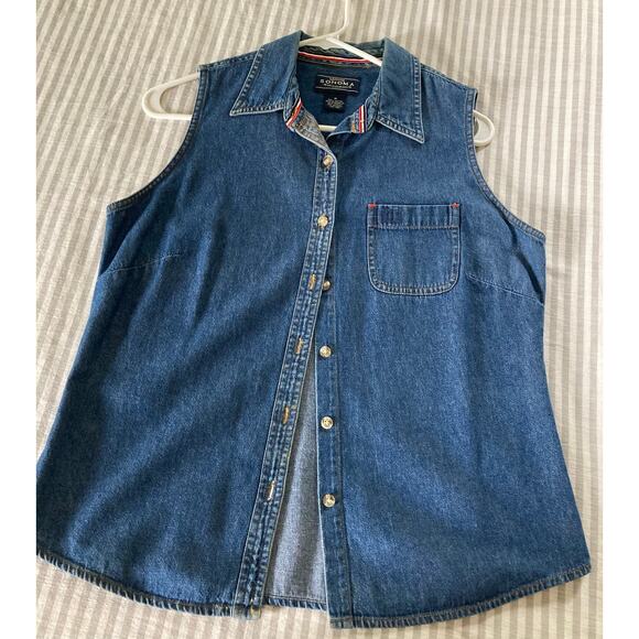 Sonoma Jean Company Denim Vest - Women's Size Medium - Picture 1 of 5
